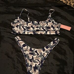 Stylish Camouflage Bikini Set